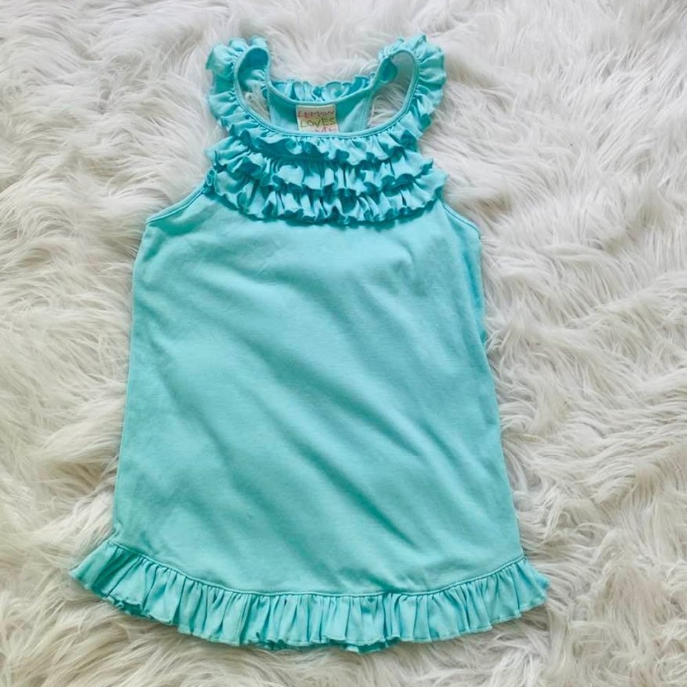 Lemon Loves Lime Ruffle Tank